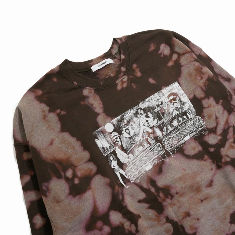 画像3: exodus/Ain't No Sunshine TIE DYE SWEAT（BROWN）［タイダイクルーネックスウェット-25秋冬］