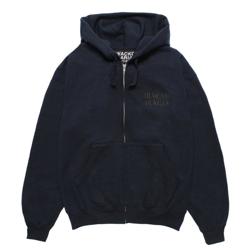 画像1: WACKO MARIA/HEAVY WEIGHT ZIP UP HOODED SWEAT SHIRT（NAVY）［ジップアップパーカー-25秋冬］