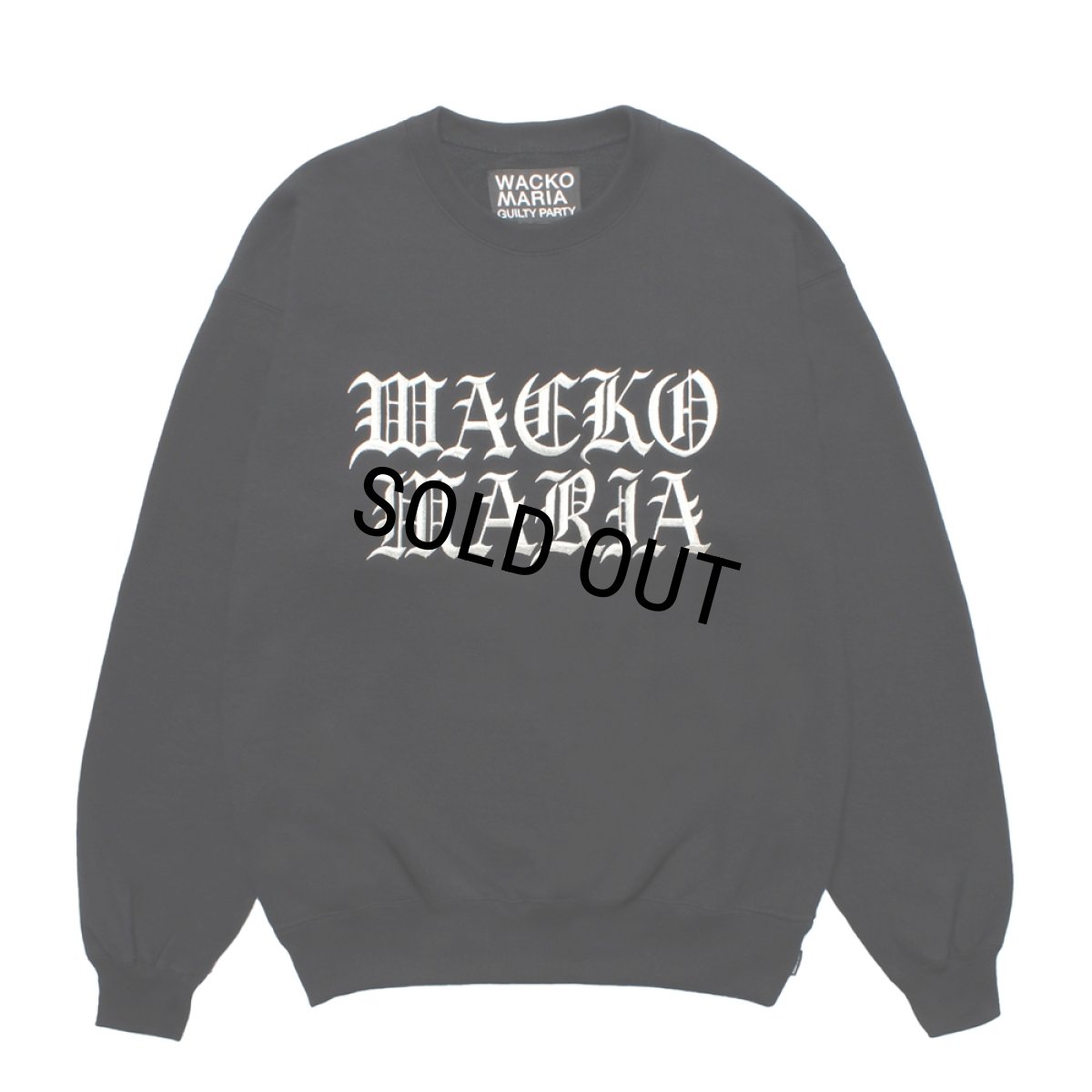 画像1: WACKO MARIA/HEAVY WEIGHT SWEAT SHIRT（BLACK）［クルーネックスウェット-25秋冬］ (1)