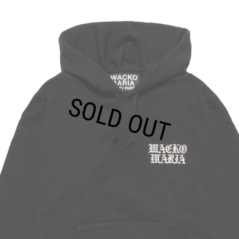 WACKO MARIA/HEAVY WEIGHT HOODED SWEAT SHIRT（BLACK）［プルオーバー