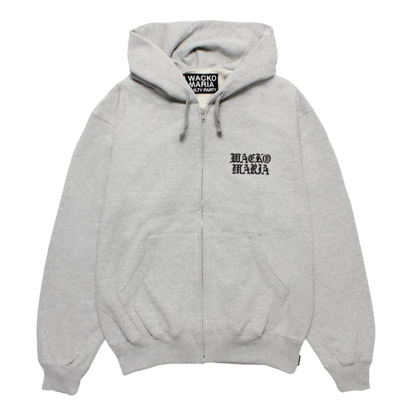 画像1: WACKO MARIA/HEAVY WEIGHT ZIP UP HOODED SWEAT SHIRT（GRAY）［ジップアップパーカー-25秋冬］
