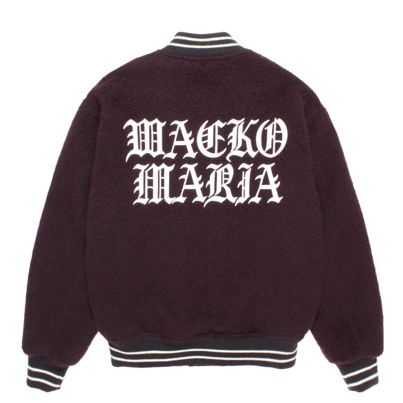 画像2: WACKO MARIA/WOOL MOHAIR VARSITY JACKET（DARK PURPLE）［ウールモヘアヴァーシティJKT-25秋冬］