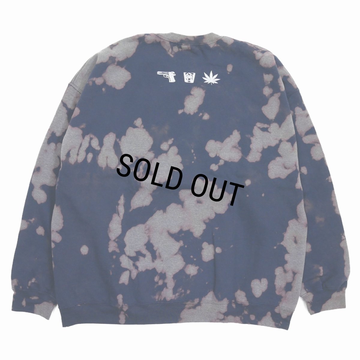 画像2: exodus brand/Drunk,High & Unemployed TIE DYE SWEAT（NAVY）［タイダイクルーネックスウェット-25秋冬］ (2)