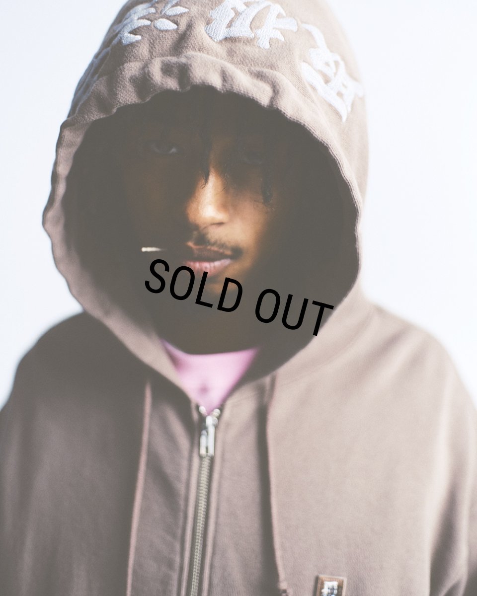 画像4: BlackEyePatch/REFLECTOR EMBROIDERED SMALL HWC ZIP HOODIE（BLACK） (4)