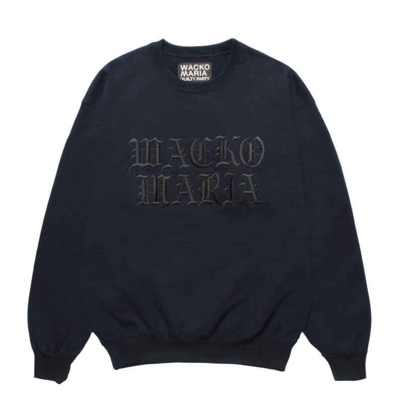 画像1: WACKO MARIA/HEAVY WEIGHT SWEAT SHIRT（NAVY）［クルーネックスウェット-25秋冬］