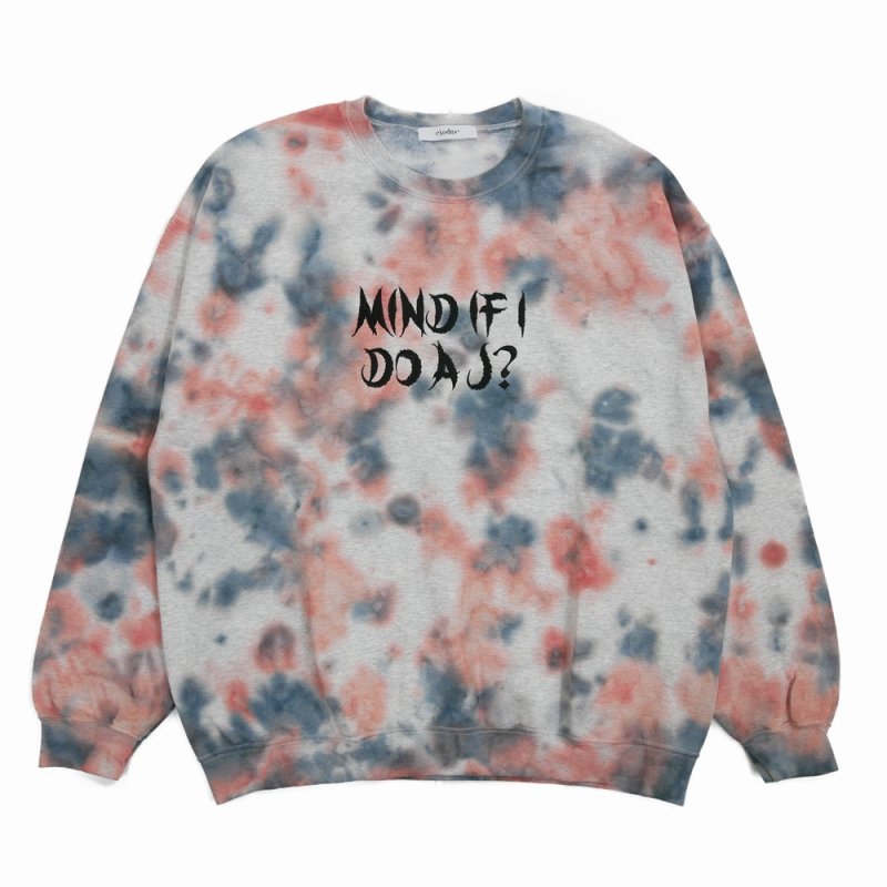 画像1: exodus/Mind If i Do a J ? TIE DYE SWEAT（GREY/ORANGE）［タイダイクルーネックスウェット-25秋冬］