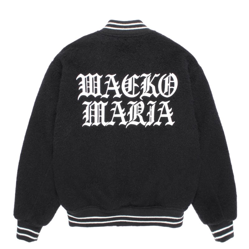 画像2: WACKO MARIA/WOOL MOHAIR VARSITY JACKET（BLACK）［ウールモヘアヴァーシティJKT-25秋冬］