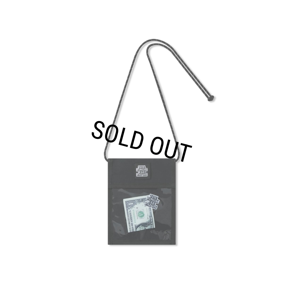 画像1: BlackEyePatch/SMALL OG DOLLAR BILL NECK POUCH（BLACK） (1)