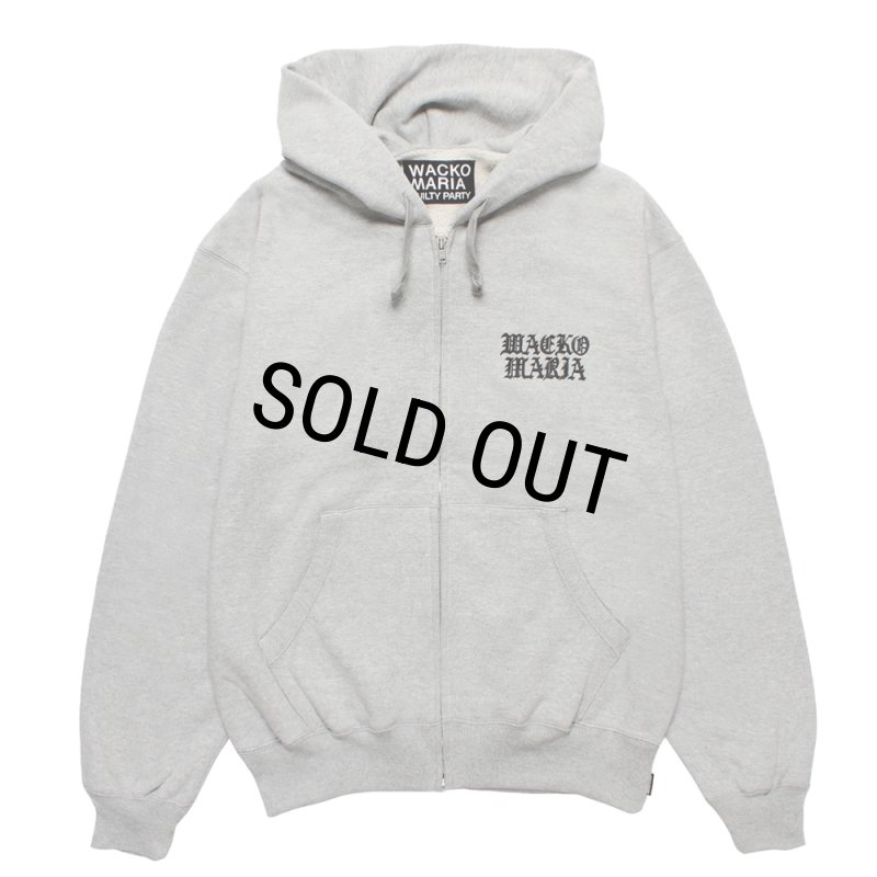 WACKO MARIA/HEAVY WEIGHT ZIP UP HOODED SWEAT SHIRT（GRAY）［ジップ