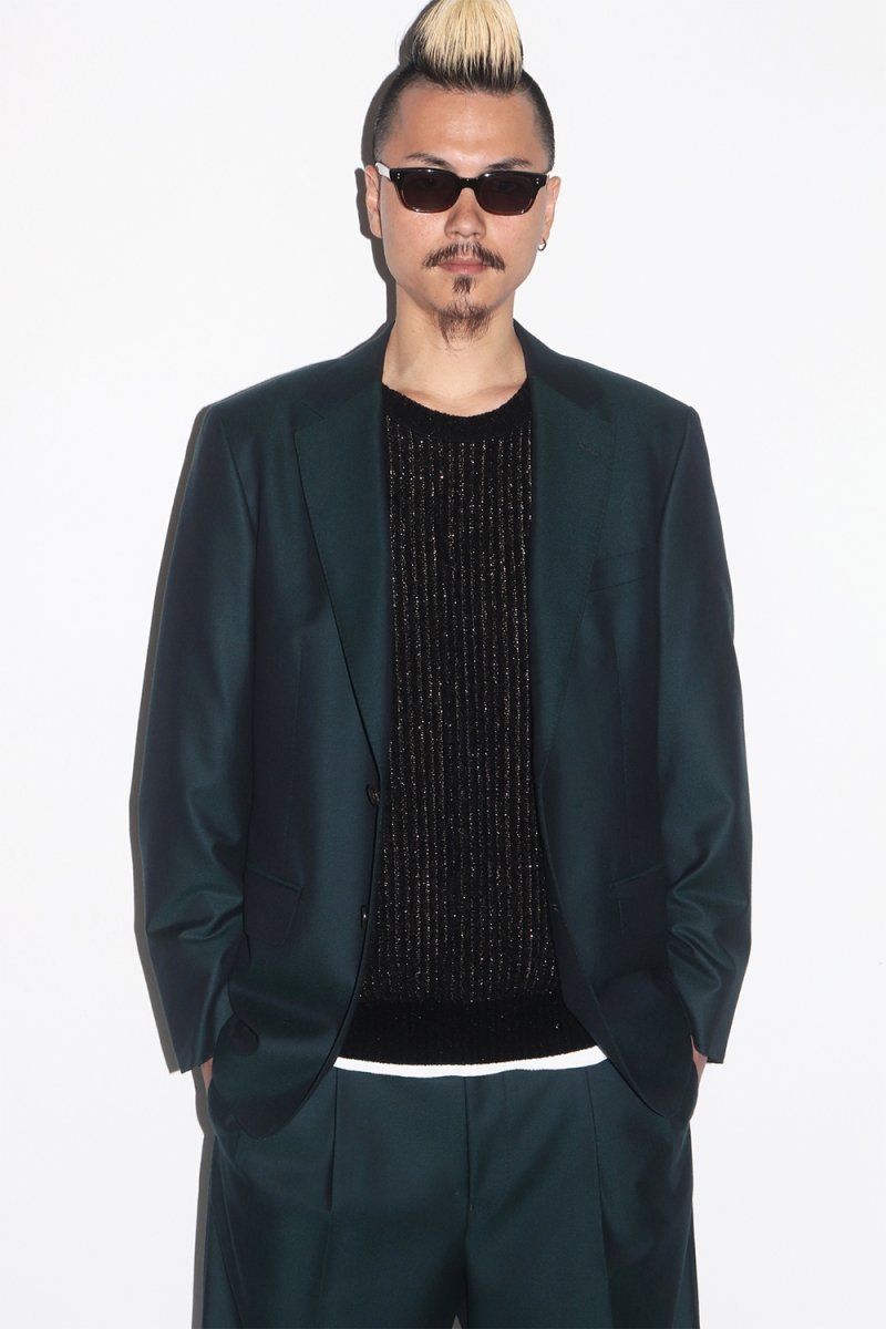 画像4: WACKO MARIA/GLITTER KNIT SWEATER（BLACK/GOLD）［グリッターニットセーター-25秋冬］ (4)