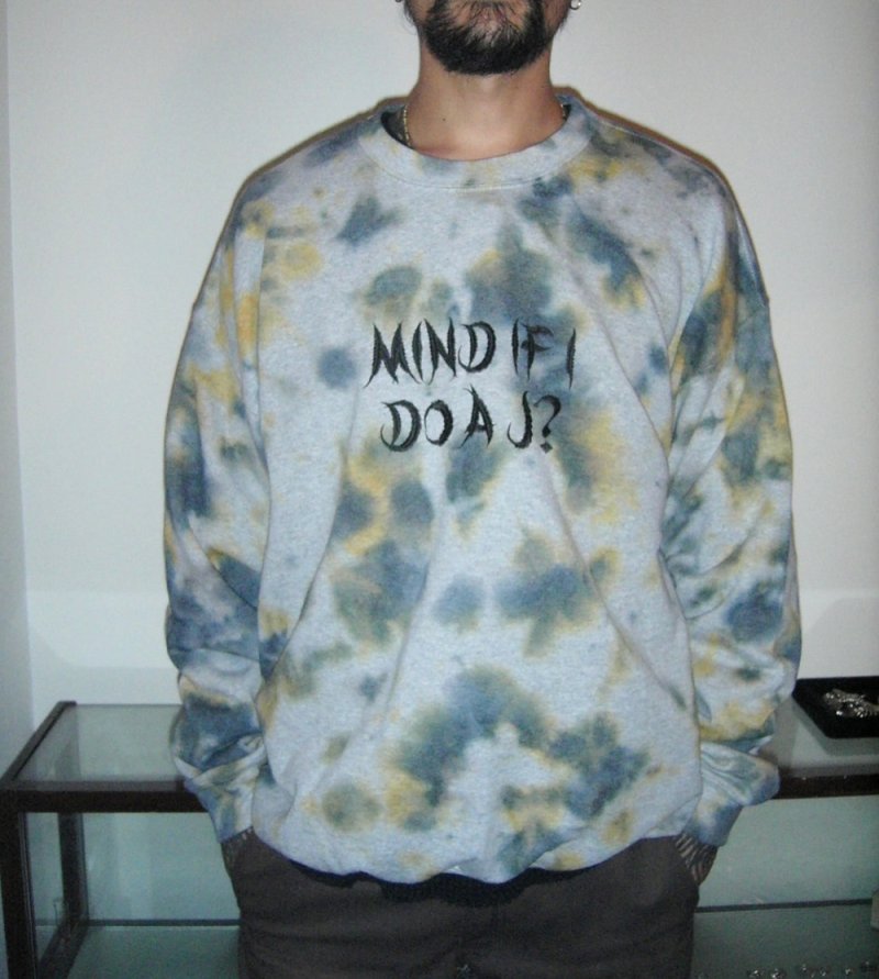 画像3: exodus/Mind If i Do a J ? TIE DYE SWEAT（GREY/YELLOW）［タイダイクルーネックスウェット-25秋冬］