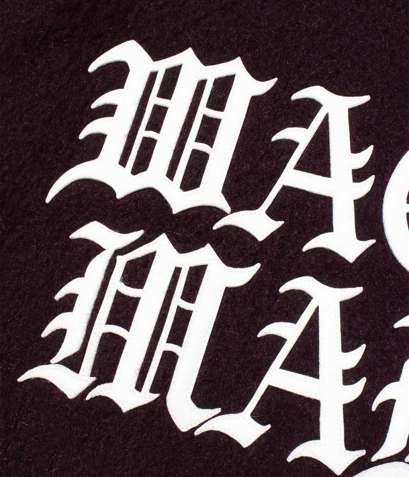 画像3: WACKO MARIA/WOOL MOHAIR VARSITY JACKET（DARK PURPLE）［ウールモヘアヴァーシティJKT-25秋冬］