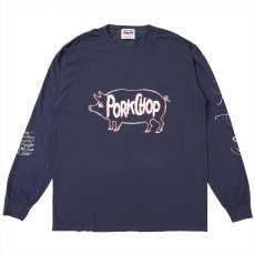 画像2: PORKCHOP/SCUM PORK L/S TEE（NAVY）［スカムポーク長袖T-25秋冬］ (2)