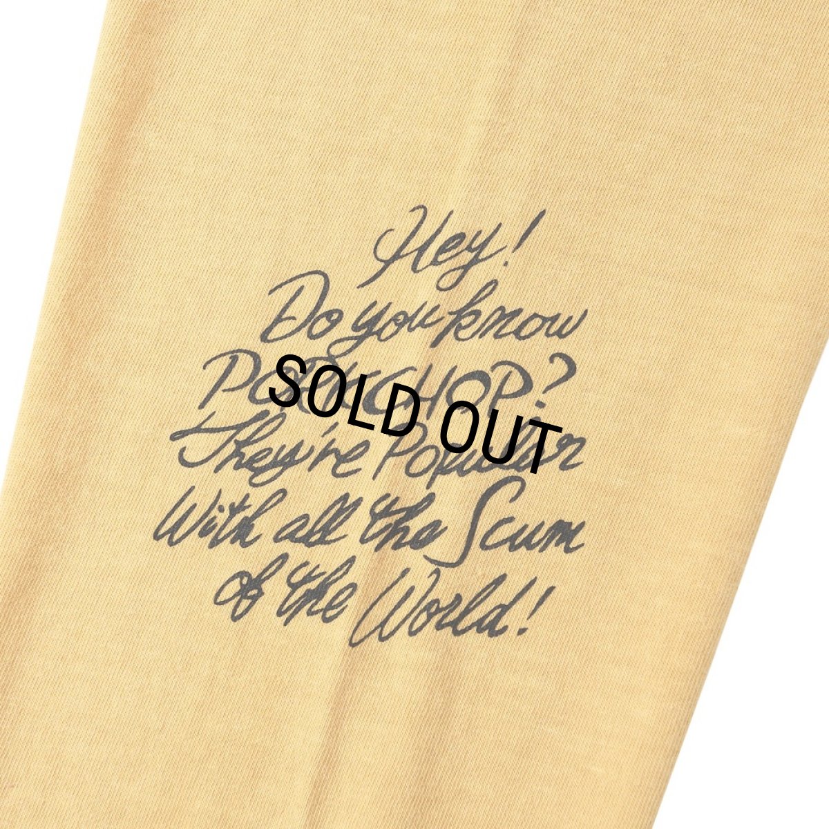 画像3: PORKCHOP/SCUM PORK L/S TEE（MUSTARD）［スカムポーク長袖T-25秋冬］ (3)