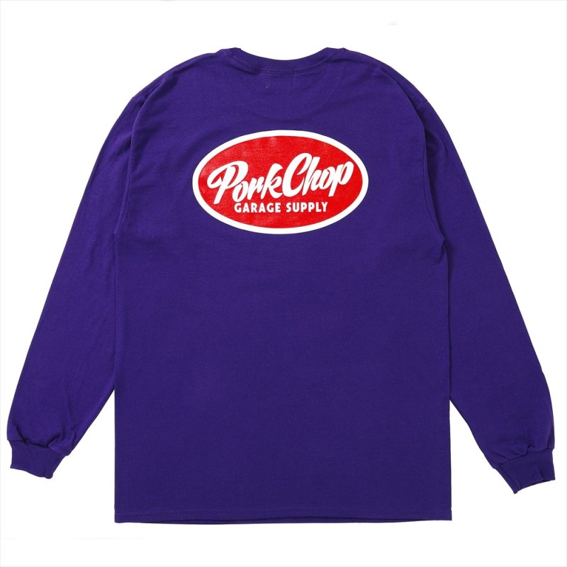 画像2: PORKCHOP/NC OVAL SCRIPT L/S TEE（PURPLE）［NCオーバルスクリプト長袖T-25秋冬］