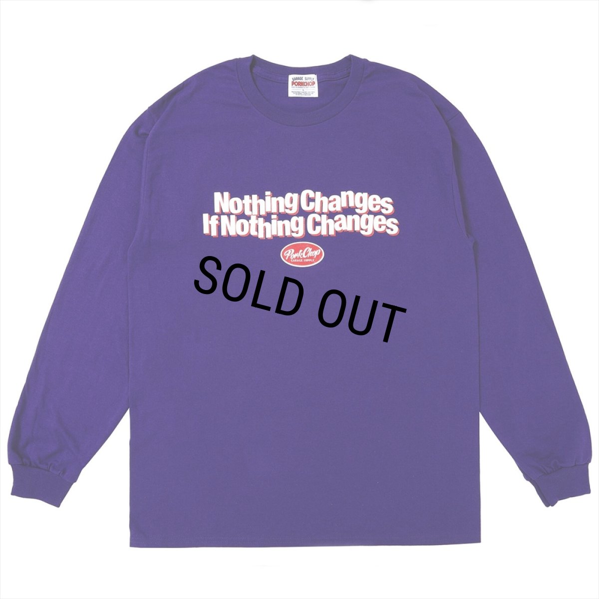 画像1: PORKCHOP/NC OVAL SCRIPT L/S TEE（PURPLE）［NCオーバルスクリプト長袖T-25秋冬］ (1)