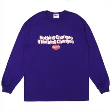 画像1: PORKCHOP/NC OVAL SCRIPT L/S TEE（PURPLE）［NCオーバルスクリプト長袖T-25秋冬］ (1)
