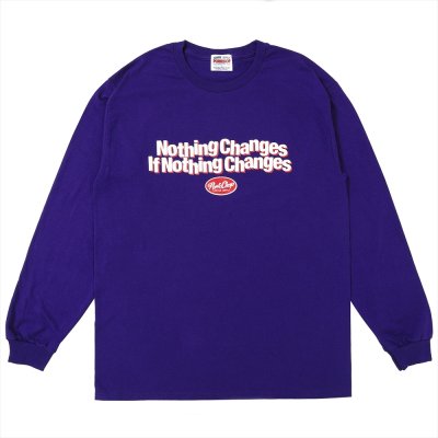 画像1: PORKCHOP/NC OVAL SCRIPT L/S TEE（PURPLE）［NCオーバルスクリプト長袖T-25秋冬］