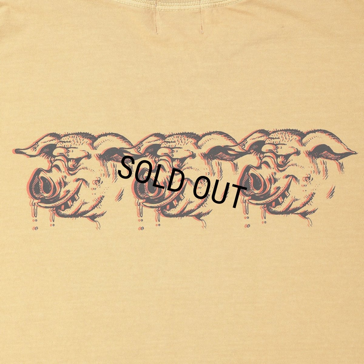 画像6: PORKCHOP/SCUM PORK L/S TEE（MUSTARD）［スカムポーク長袖T-25秋冬］ (6)