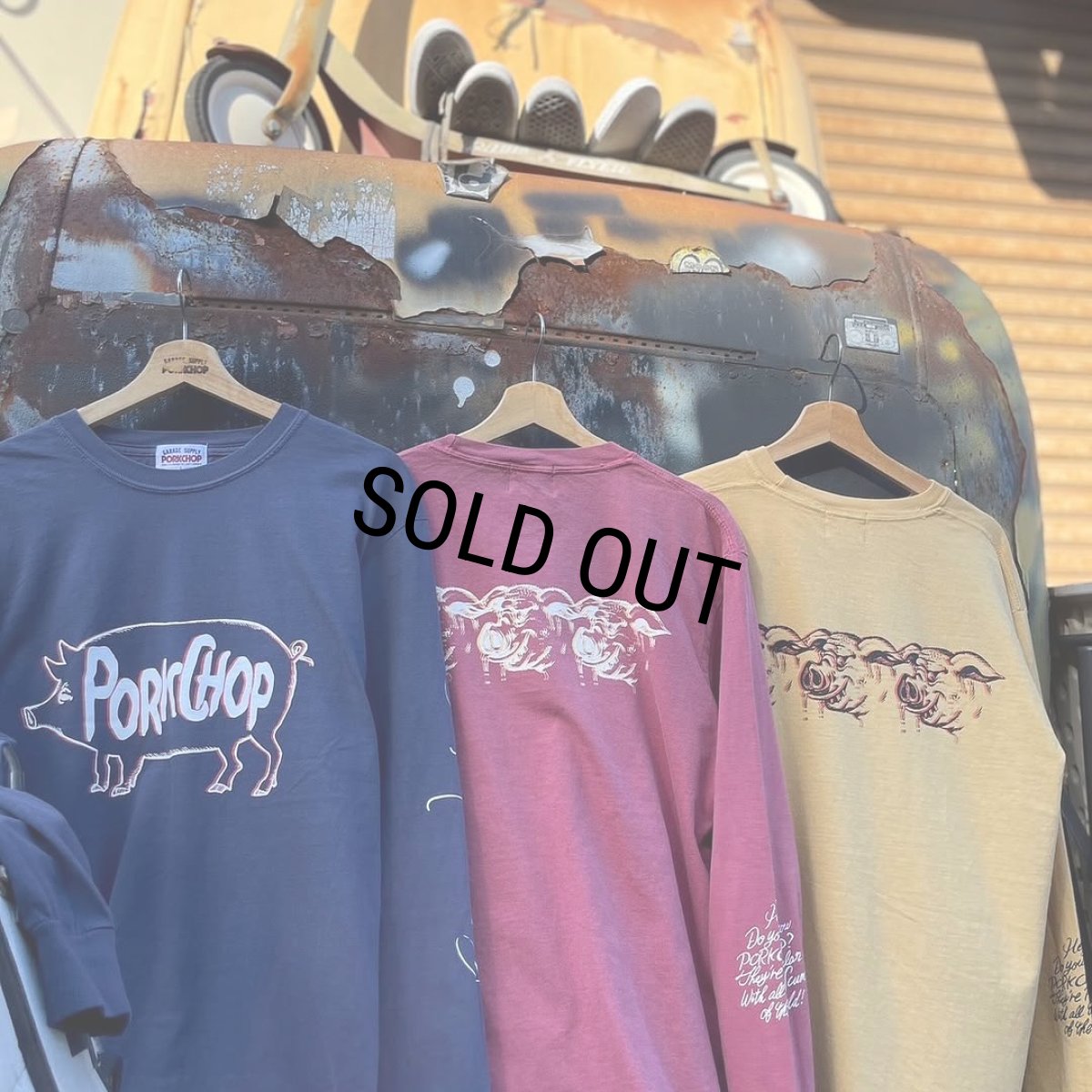 画像8: PORKCHOP/SCUM PORK L/S TEE（NAVY）［スカムポーク長袖T-25秋冬］ (8)