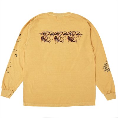 画像2: PORKCHOP/SCUM PORK L/S TEE（MUSTARD）［スカムポーク長袖T-25秋冬］
