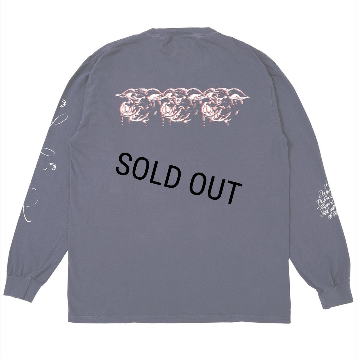 画像1: PORKCHOP/SCUM PORK L/S TEE（NAVY）［スカムポーク長袖T-25秋冬］ (1)