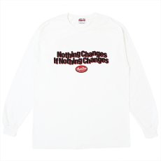 画像1: PORKCHOP/NC OVAL SCRIPT L/S TEE（WHITE）［NCオーバルスクリプト長袖T-25秋冬］ (1)
