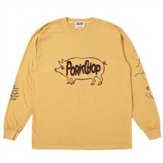 画像2: PORKCHOP/SCUM PORK L/S TEE（MUSTARD）［スカムポーク長袖T-25秋冬］ (2)