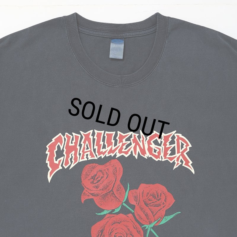 【CHALLENGER】薔薇 ROSE GIRL Tシャツ（XL） CHALLENGER/PIGMENT ROSE TEE（RED ROSE）［ピグメントローズT-26春夏