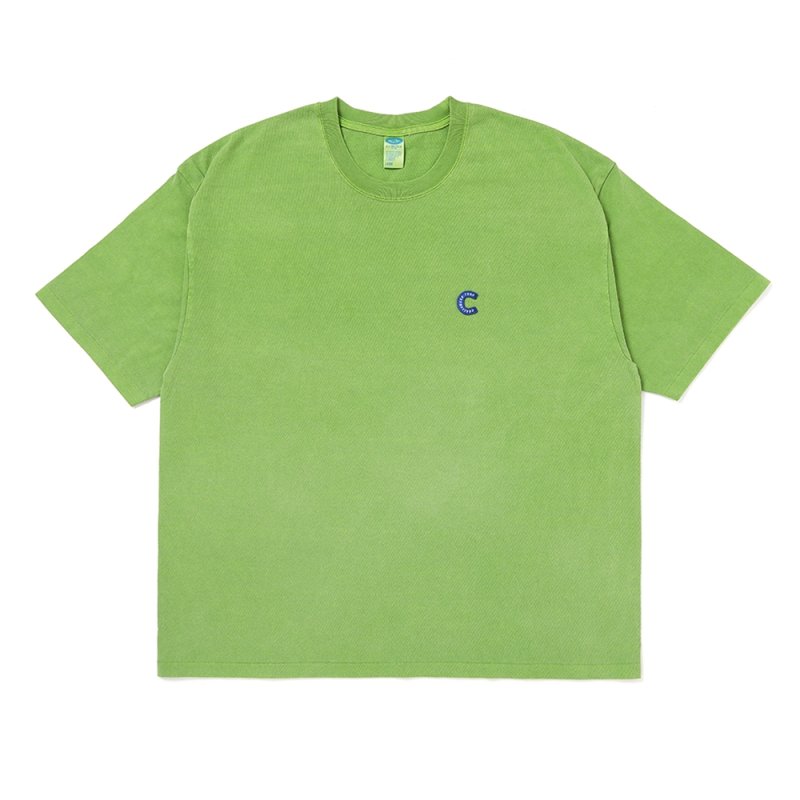 画像1: CHALLENGER/PIGMENT C PATCH TEE（GREEN）［ピグメント"C"パッチT-26春夏］