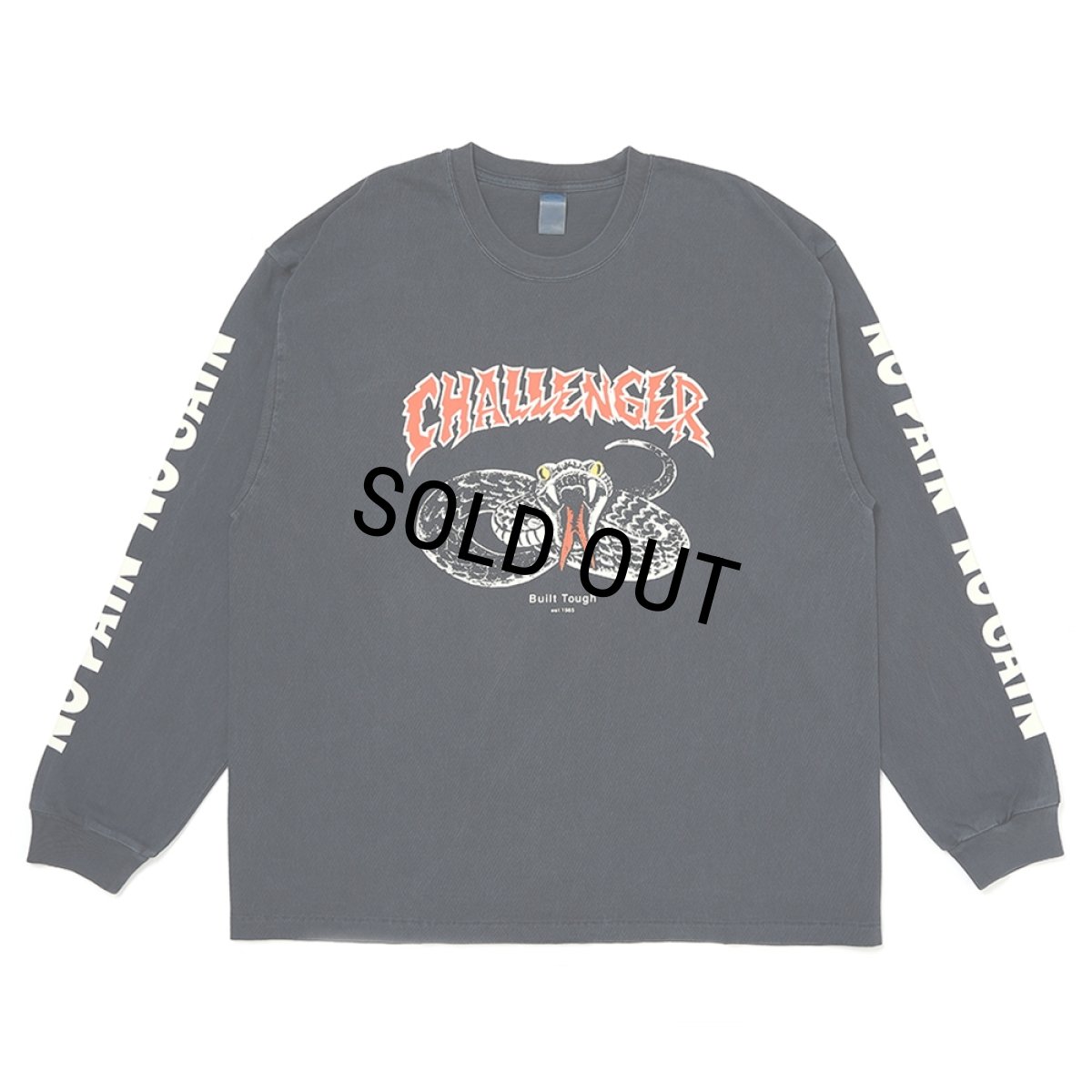 画像1: CHALLENGER/L/S PIGMENT SNAKE TEE（PEPPER BLACK）［ピグメントスネーク長袖T-26春夏］ (1)