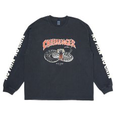 画像1: CHALLENGER/L/S PIGMENT SNAKE TEE（PEPPER BLACK）［ピグメントスネーク長袖T-26春夏］ (1)
