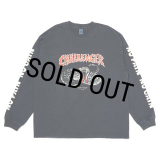 CHALLENGER/L/S PIGMENT SNAKE TEE（PEPPER BLACK）［ピグメント