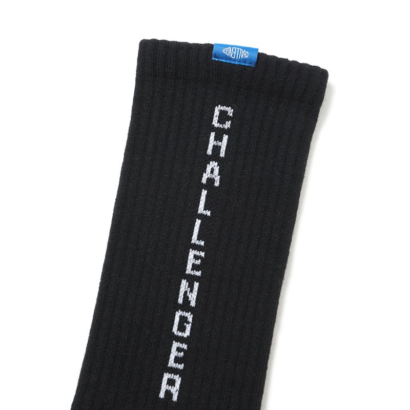 画像2: CHALLENGER/LOGO SOCKS（BLACK）［ロゴソックス-26春夏］