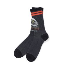 画像1: CHALLENGER/EAGLE SOCKS（BLACK）［イーグルソックス-26春夏］ (1)
