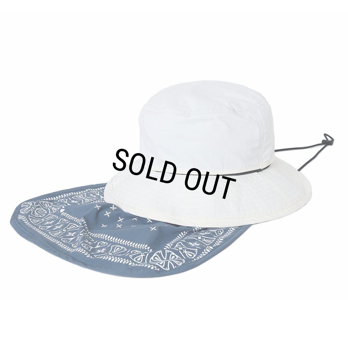 画像2: CHALLENGER/BANDANA BEACH HAT（NATURAL）［バンダナビーチハット-26春夏］ (2)