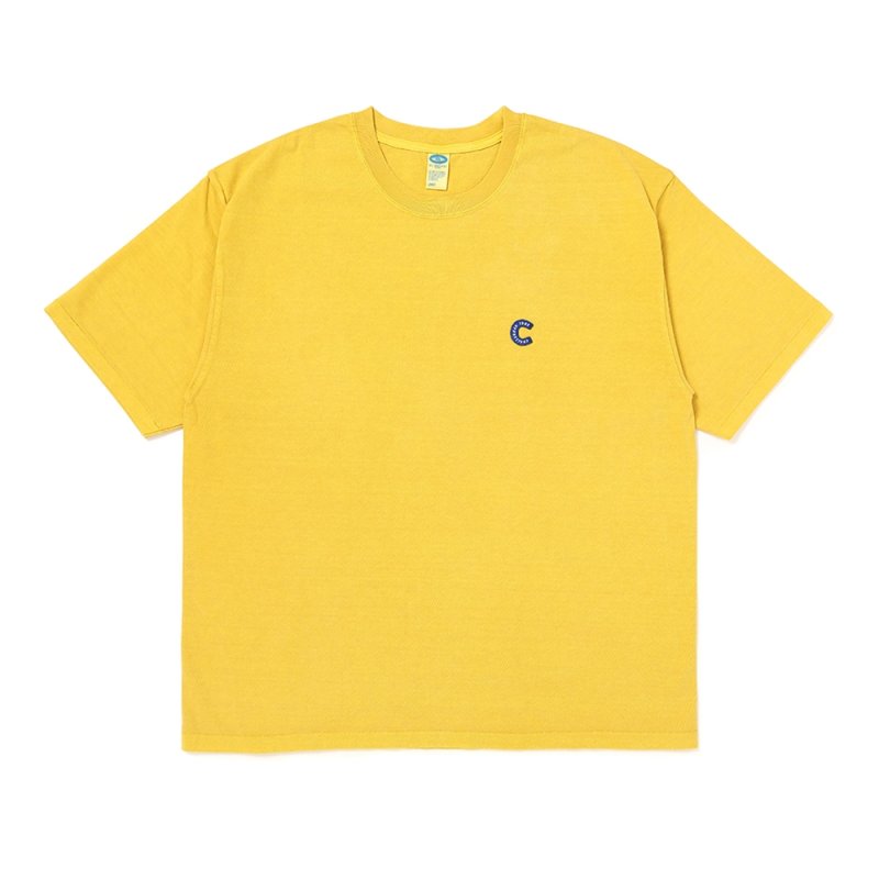 画像1: CHALLENGER/PIGMENT C PATCH TEE（YELLOW）［ピグメント"C"パッチT-26春夏］