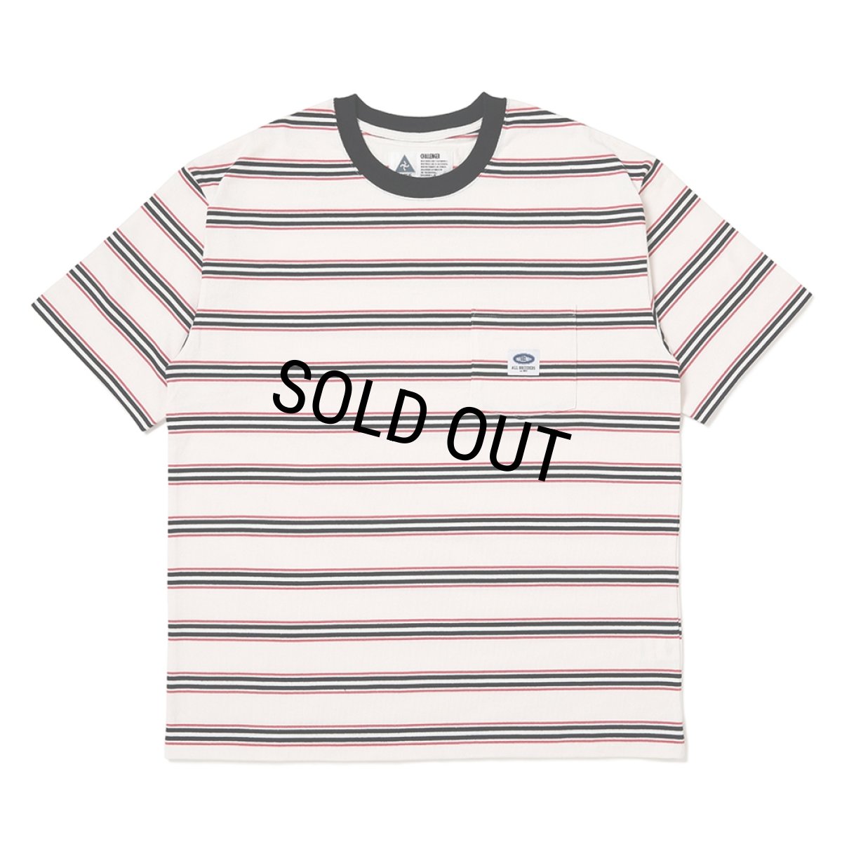 画像1: CHALLENGER/S/S AUTHENTIC BORDER TEE（WHITE）［オーセンティックボーダーT-26春夏］ (1)