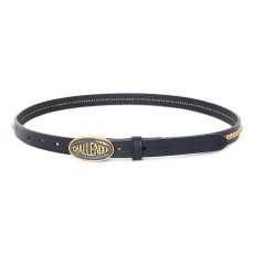 画像2: CHALLENGER/LEATHER BELT（BLACK/BRASS）［レザーベルト-26春夏］ (2)