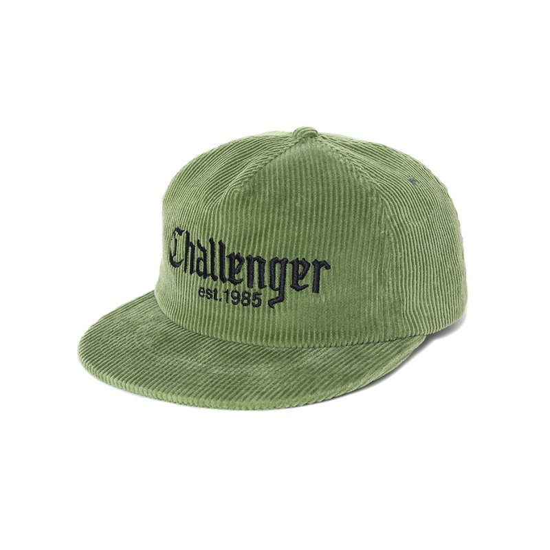 画像1: CHALLENGER/CORDUROY CAP（LT GREEN）［コーデュロイキャップ-26春夏］
