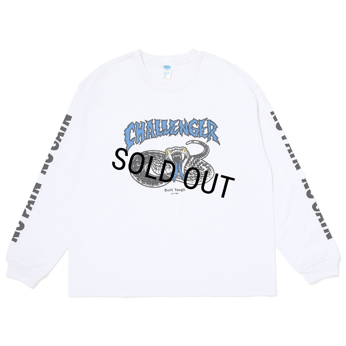 画像1: CHALLENGER/L/S PIGMENT SNAKE TEE（WHITE）［ピグメントスネーク長袖T-26春夏］ (1)