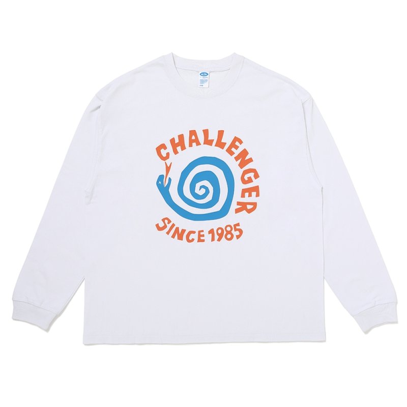 画像1: CHALLENGER/L/S PIGMENT SPIRAL SNAKE TEE（WHITE）［ピグメントスパイラルスネーク長袖T-26春夏］