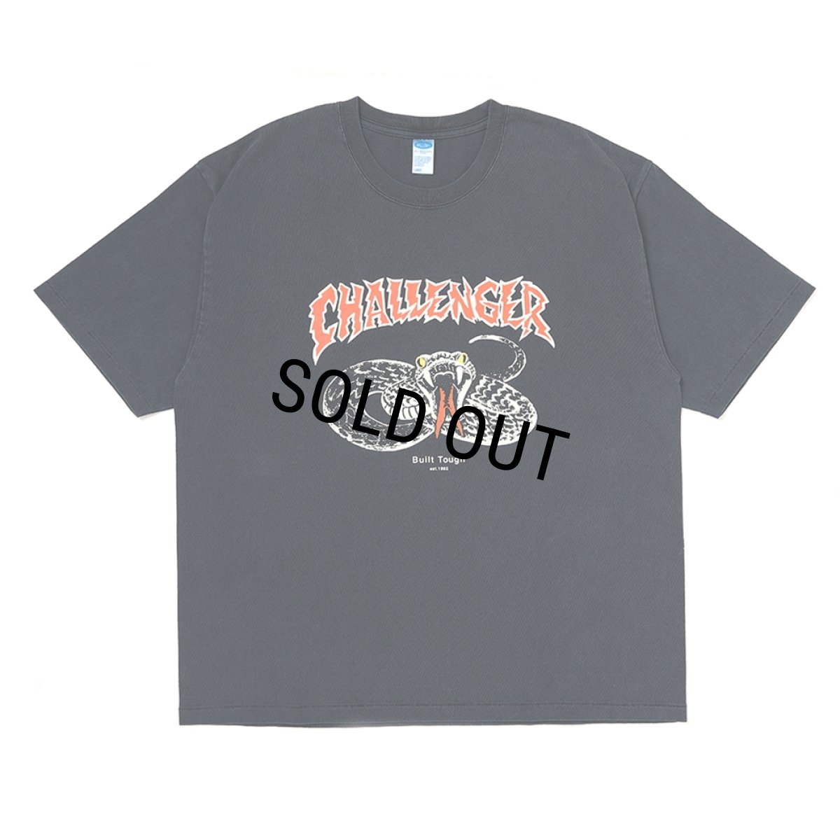 画像1: CHALLENGER/PIGMENT SNAKE TEE（PEPPER BLACK）［ピグメントスネークT-26春夏］ (1)