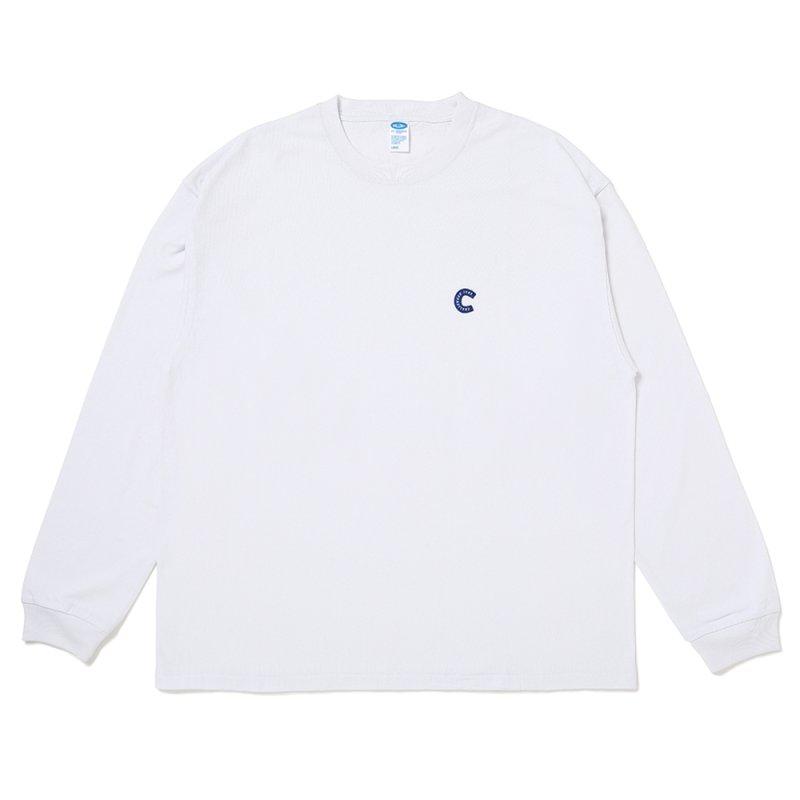 画像1: CHALLENGER/L/S PIGMENT C PATCH TEE（WHITE）［ピグメント"C"パッチ長袖T-26春夏］