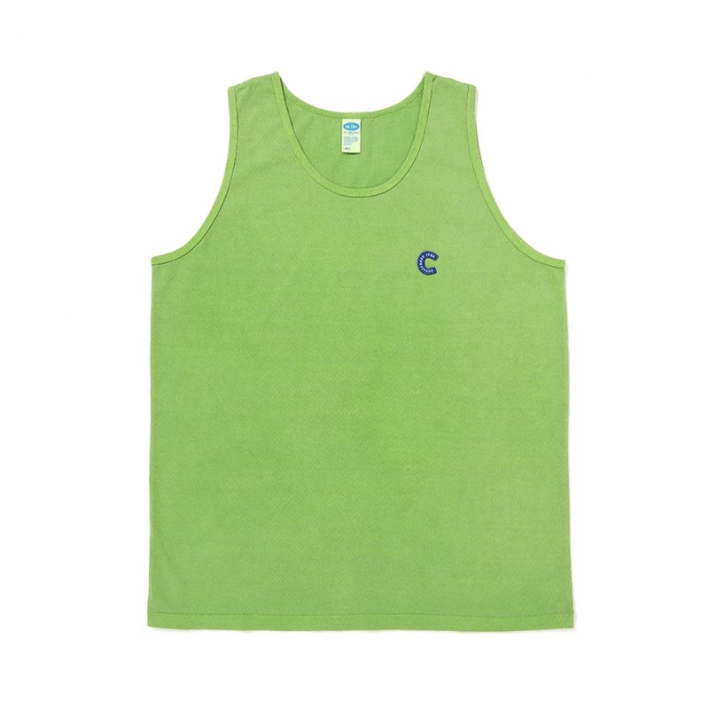 画像1: CHALLENGER/PIGMENT C PATCH TANK（GREEN）［ピグメント"C"パッチタンク-26春夏］