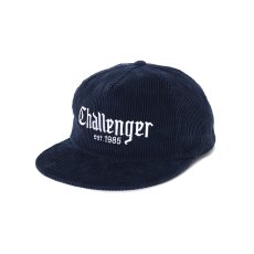 画像1: CHALLENGER/CORDUROY CAP（NAVY）［コーデュロイキャップ-26春夏］ (1)