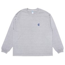 画像1: CHALLENGER/L/S PIGMENT C PATCH TEE（GRAY）［ピグメント"C"パッチ長袖T-26春夏］ (1)