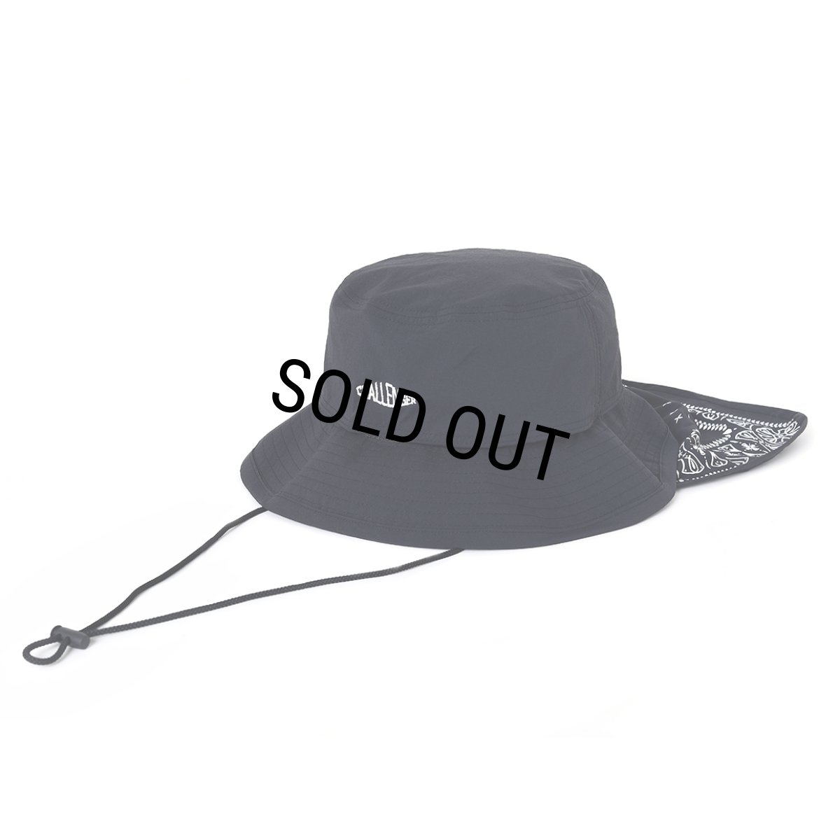 画像1: CHALLENGER/BANDANA BEACH HAT（BLACK）［バンダナビーチハット-26春夏］ (1)