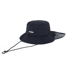 画像1: CHALLENGER/BANDANA BEACH HAT（BLACK）［バンダナビーチハット-26春夏］ (1)