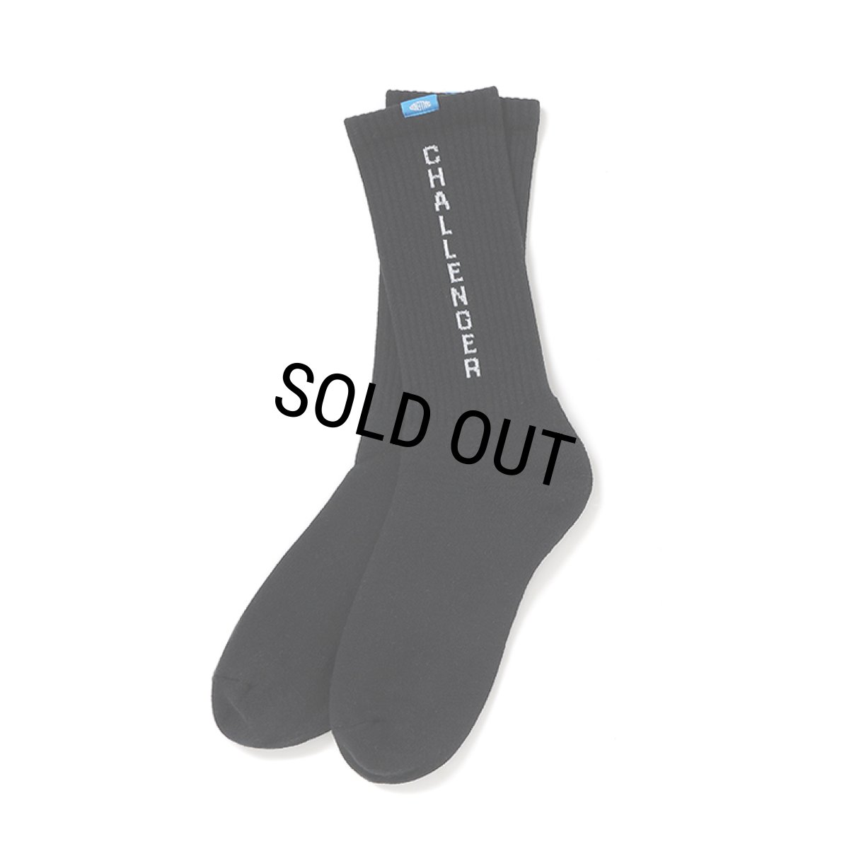画像1: CHALLENGER/LOGO SOCKS（BLACK）［ロゴソックス-26春夏］ (1)